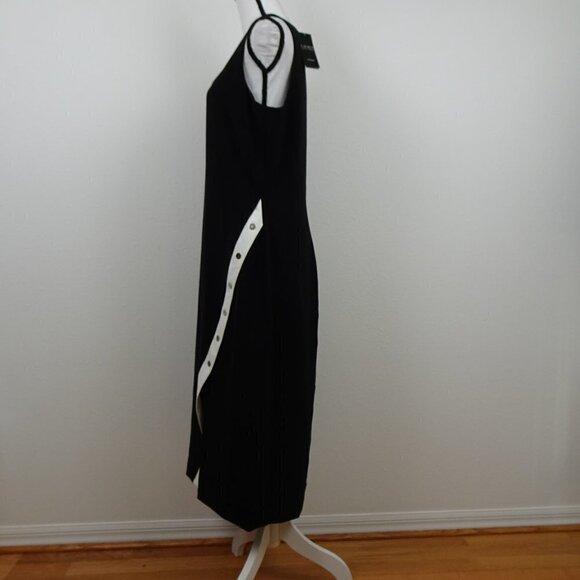 Ralph Lauren Scoop Neck Dress Women's Size 12 Black Sleeveless Lined Sheath - Picture 8 of 12
